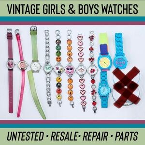 11 Used Untested Girl’s & Teens Watch Lot / Bundle